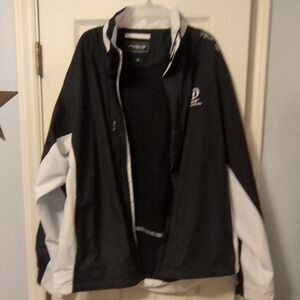 ProQuip Men's XL Black White Windbreaker‎ Jacket 144th St Andrews Open Golf